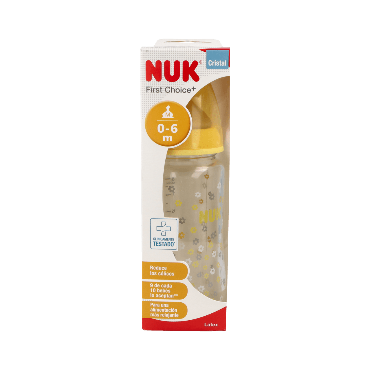 Nuk Biberon Cristal Latex First Choice 0-6 Meses 240ml