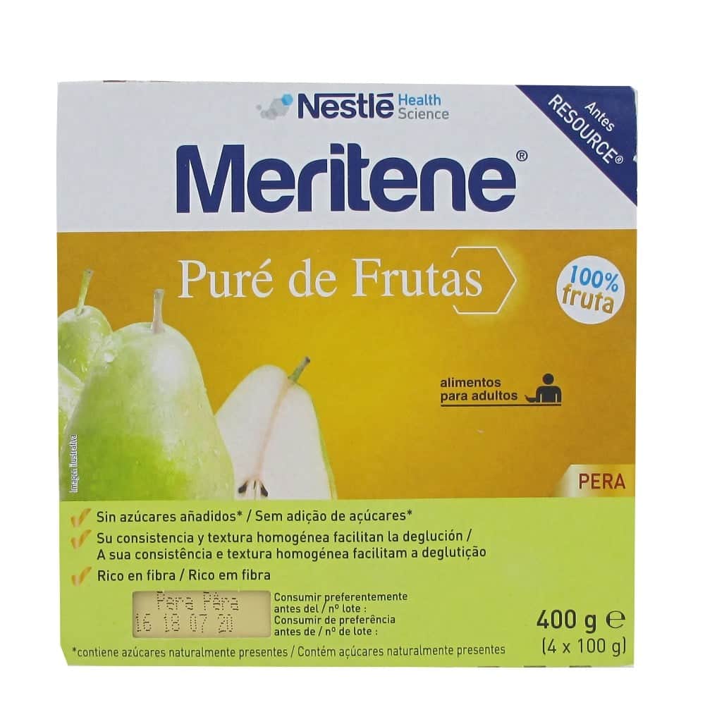 Meritene Pure Frutas Pera 4x100g