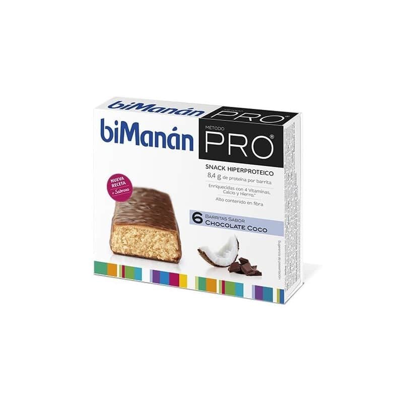 biManán Pro Barrita Chocolate Coco 6 unidades
