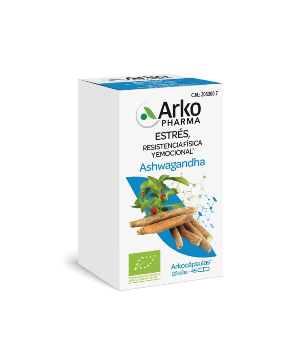Arkopharma Arkocápsulas Ashwagandha Bio 45 cápsulas