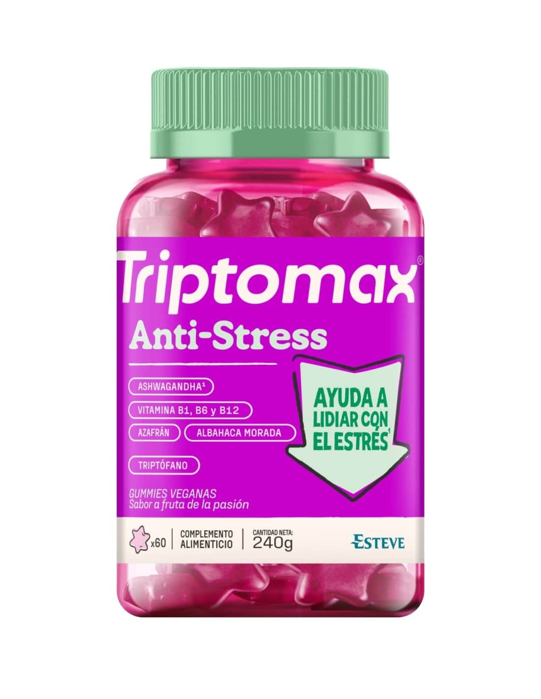 Triptomax Anti-Stress Fruta de la Pasión 60 gummies