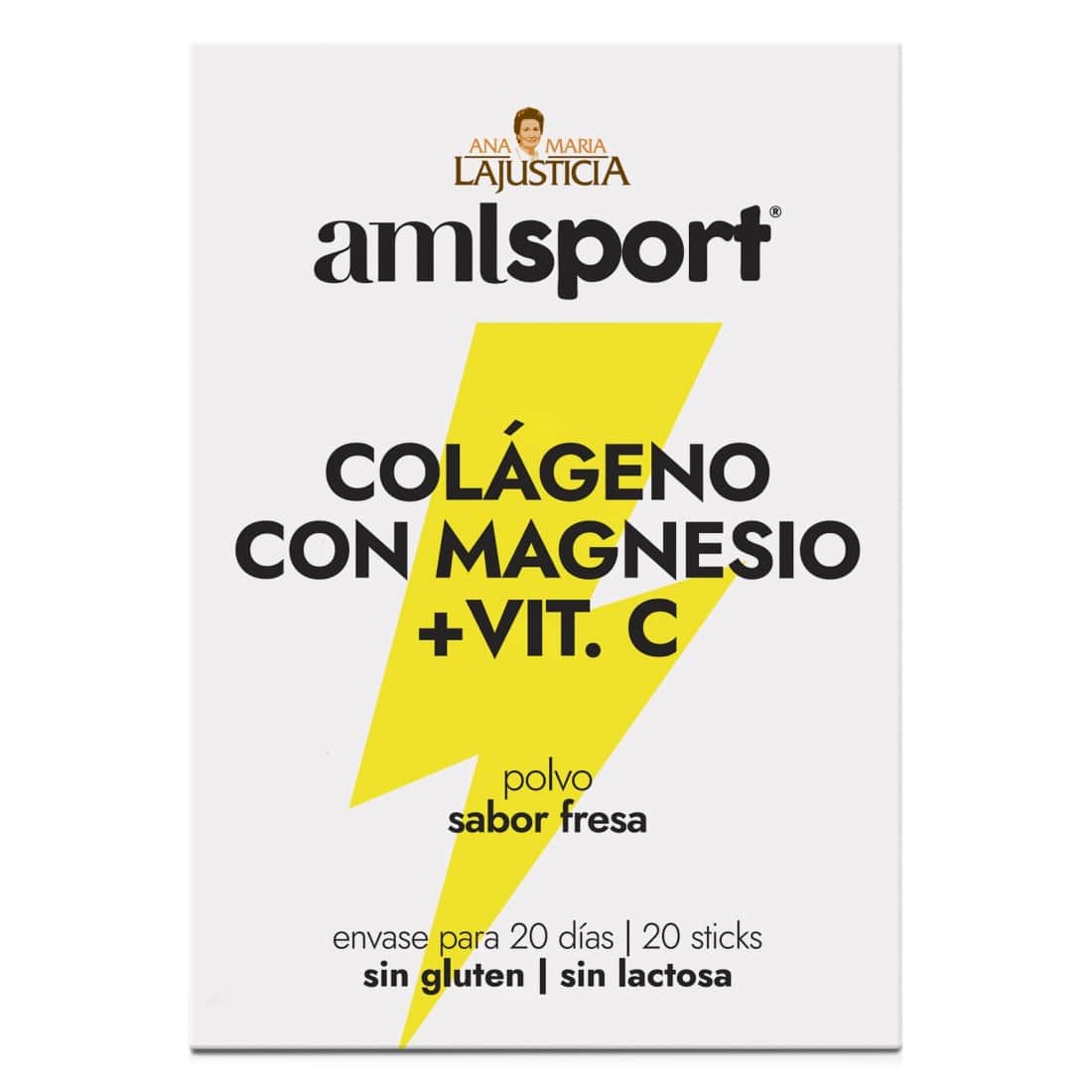 Ana María Lajusticia Colágeno con magnesio + vitamina C sabor fresa 20 sticks