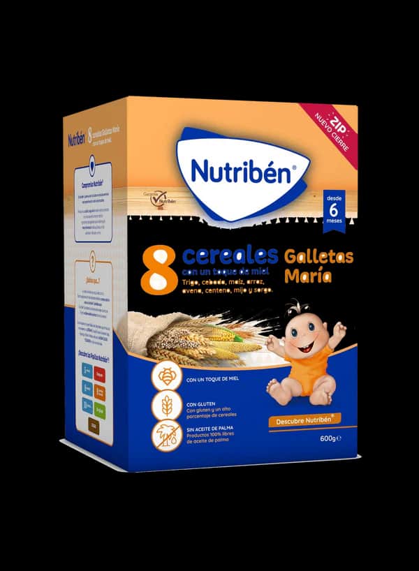 Nutriben 8 Cereales Galletas María con Toque de Miel 600g