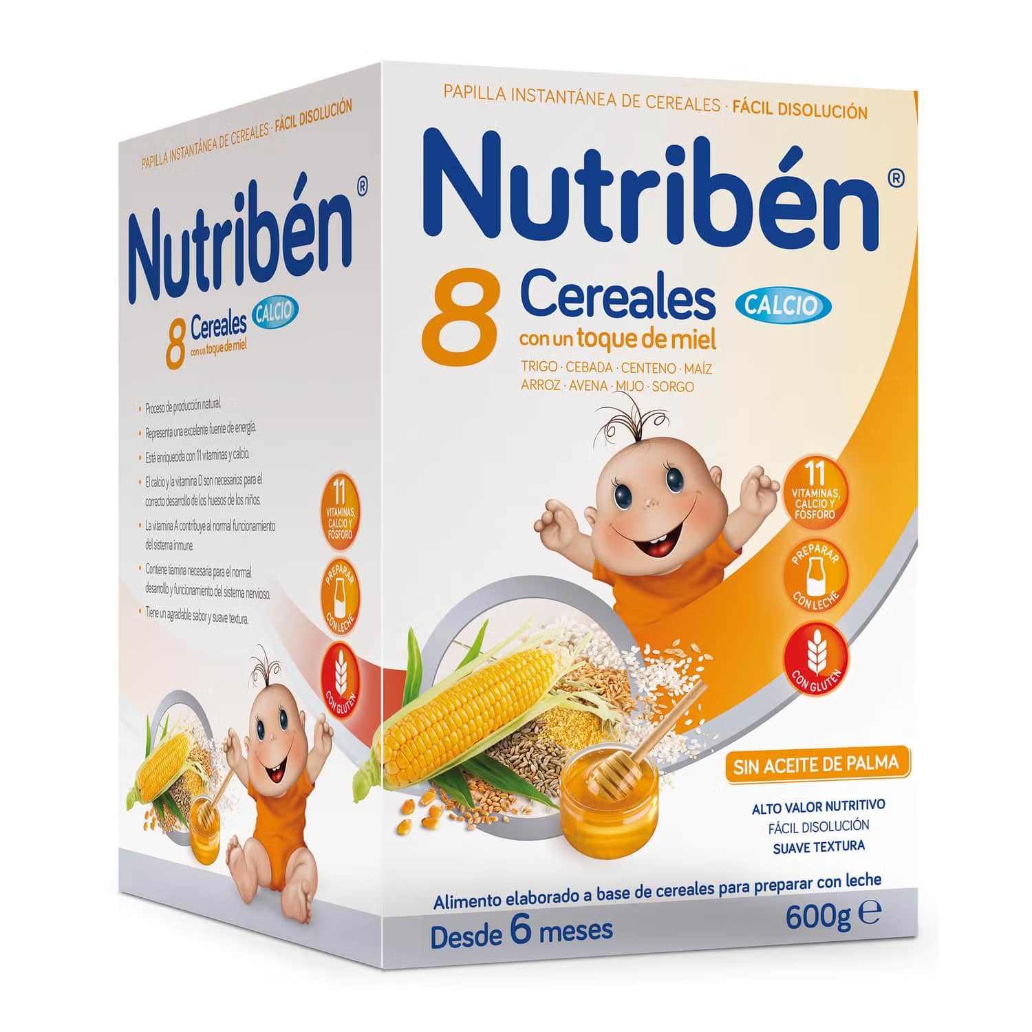 Nutribén 8 Cereales Miel Calcio 600g