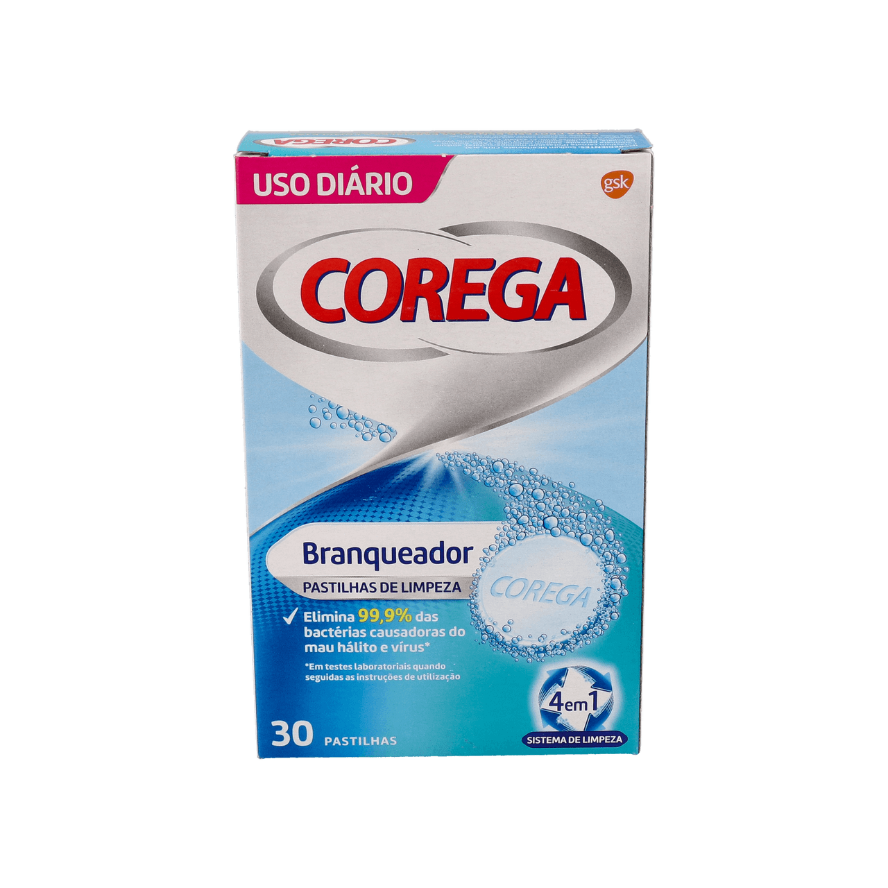 Corega Blanqueador 30 Tabletas