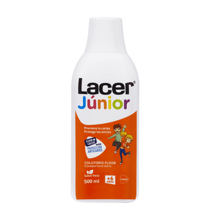 Lacer Junior Colutorio Flúor Fresa 500ml