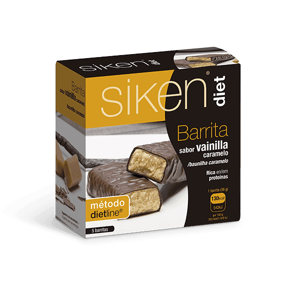 Siken Diet Barrita Vainilla Caramelo 5 unidades