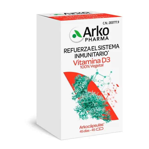 Arkopharma Arkocápsulas Vitamina D3 45 capsulas
