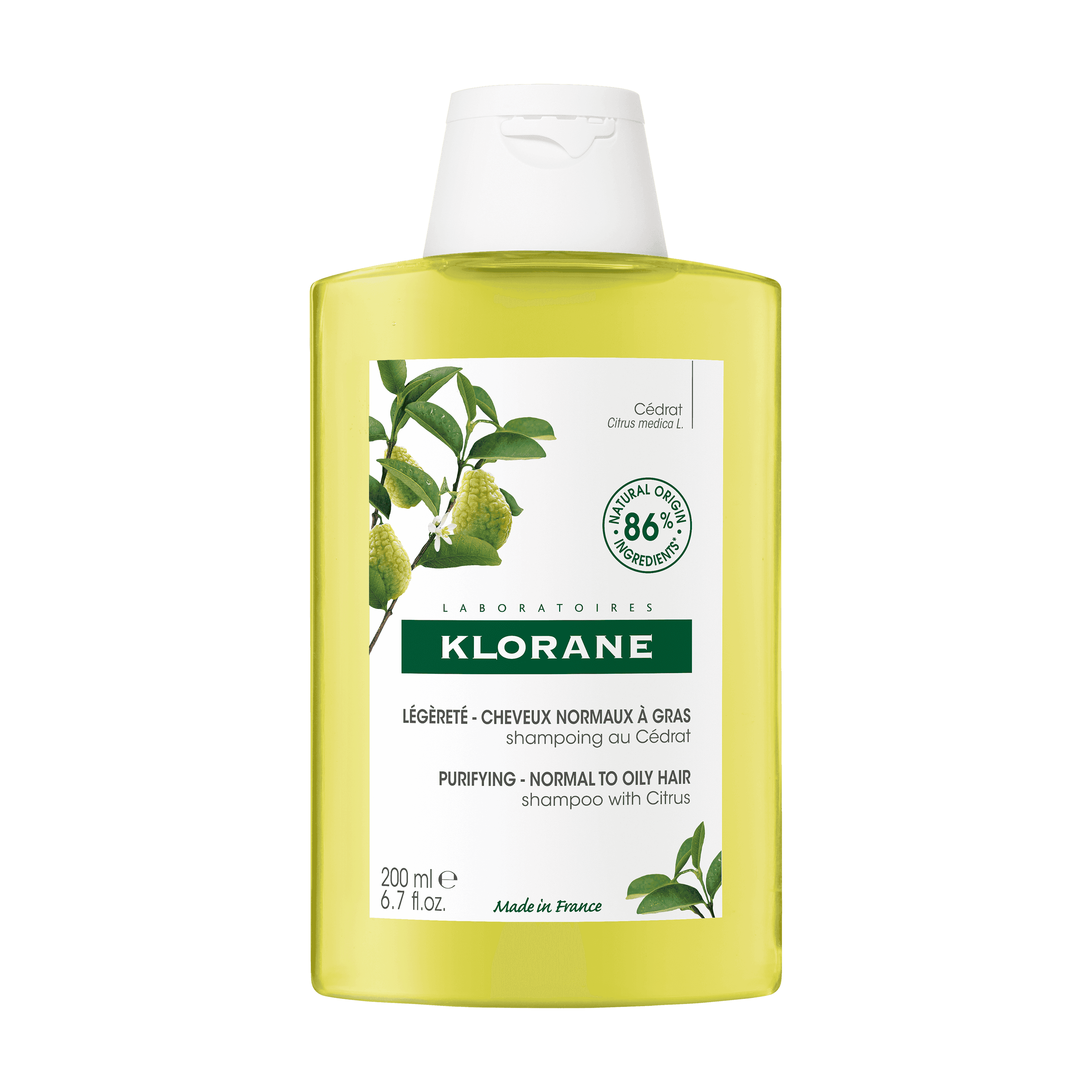 Klorane Vitalidad Champu Energizante y Ligereza a la Cidra 200ml