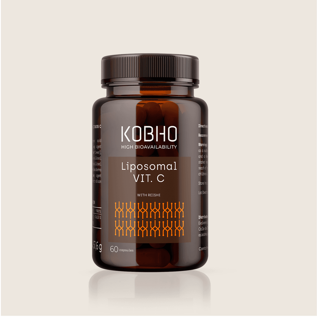Kobho Liposomal Vitamina C Reishi 60 cápsulas