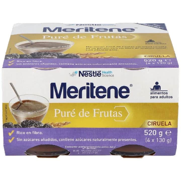Meritene Pure de Frutas Ciruela 4x130g