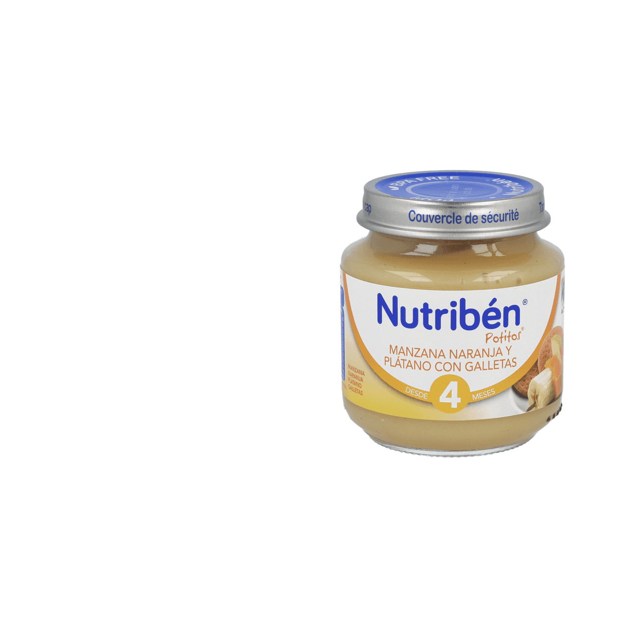 Nutriben Potito Manzana, Naranja y Plátano con Galletas 130g